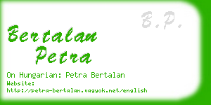 bertalan petra business card